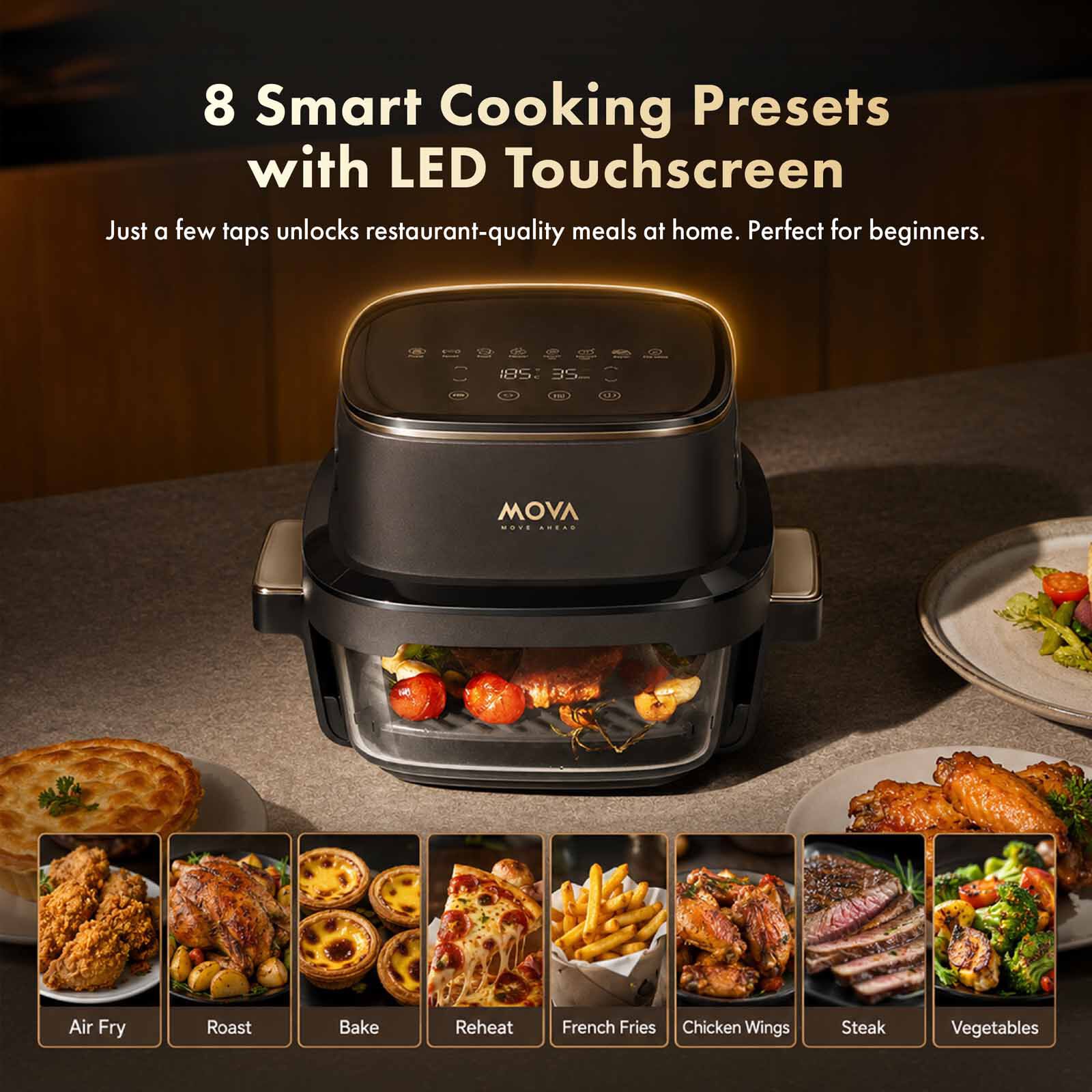 MOVA Aeroglass Air Fryer (4.0l) MV-AF20PROAF - Image 6