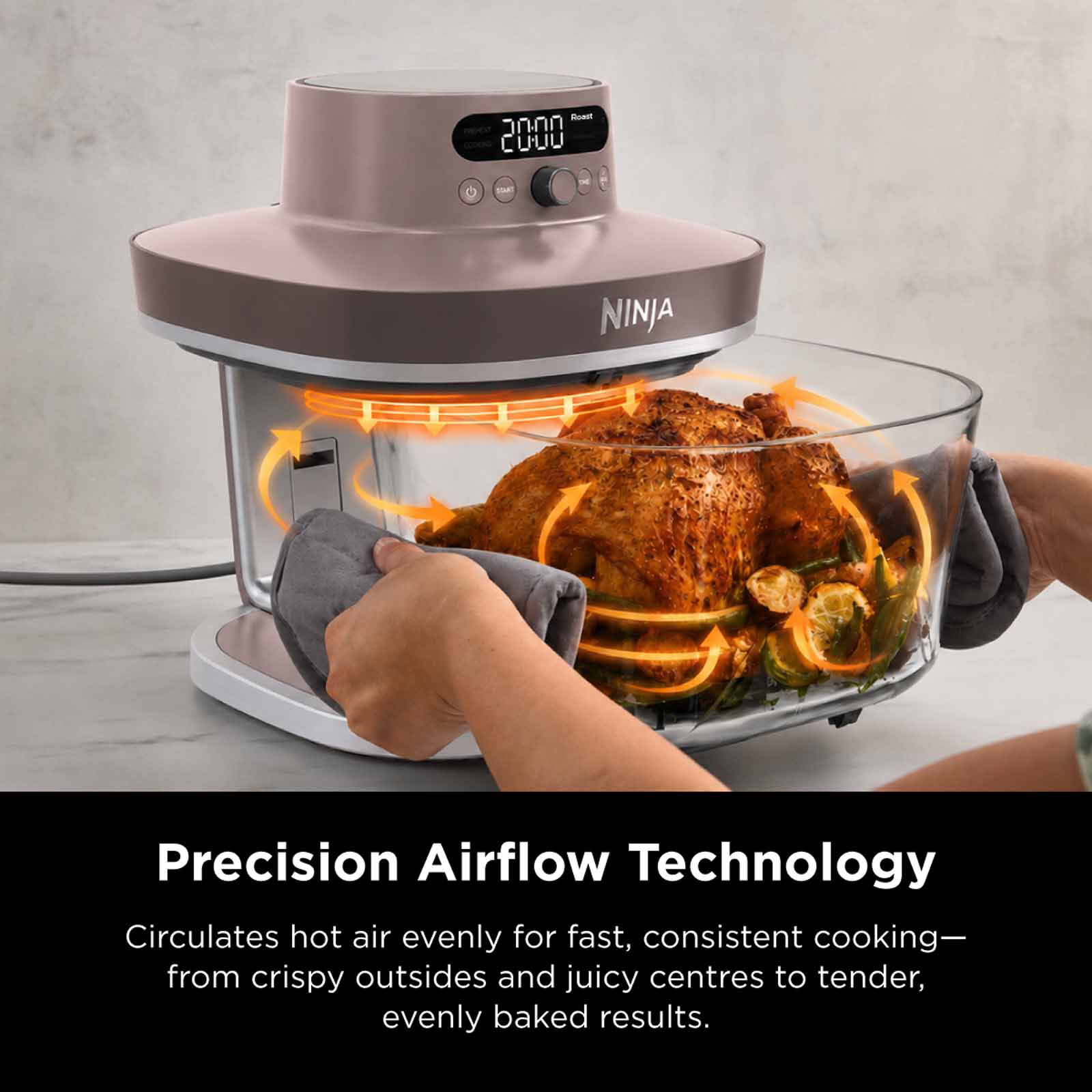 NINJA Crispi Pro Countertop Glass Air Fryer - Cyberspace AS101SMBL - Image 4