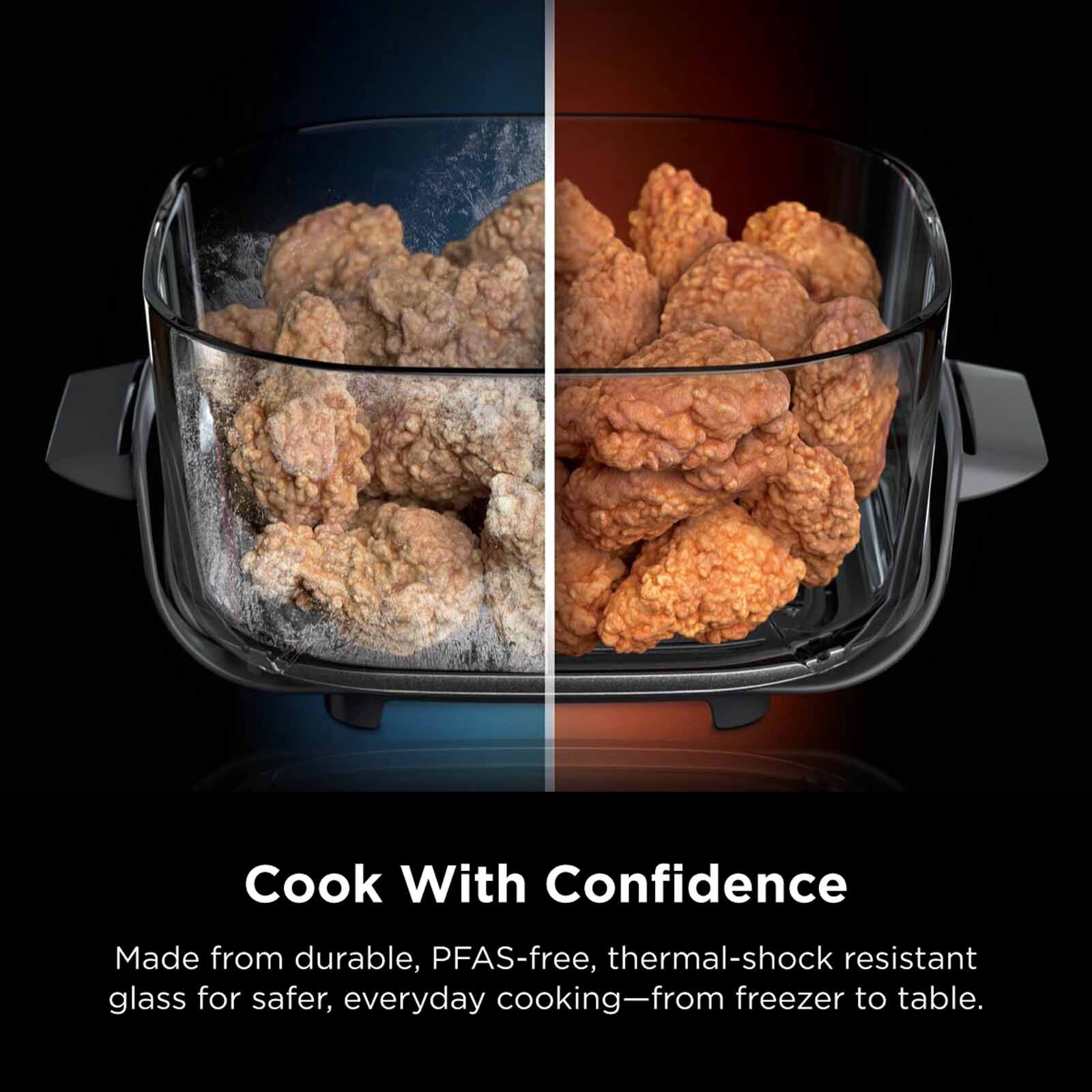 NINJA Crispi Pro Countertop Glass Air Fryer - Cyberspace AS101SMBL - Image 8