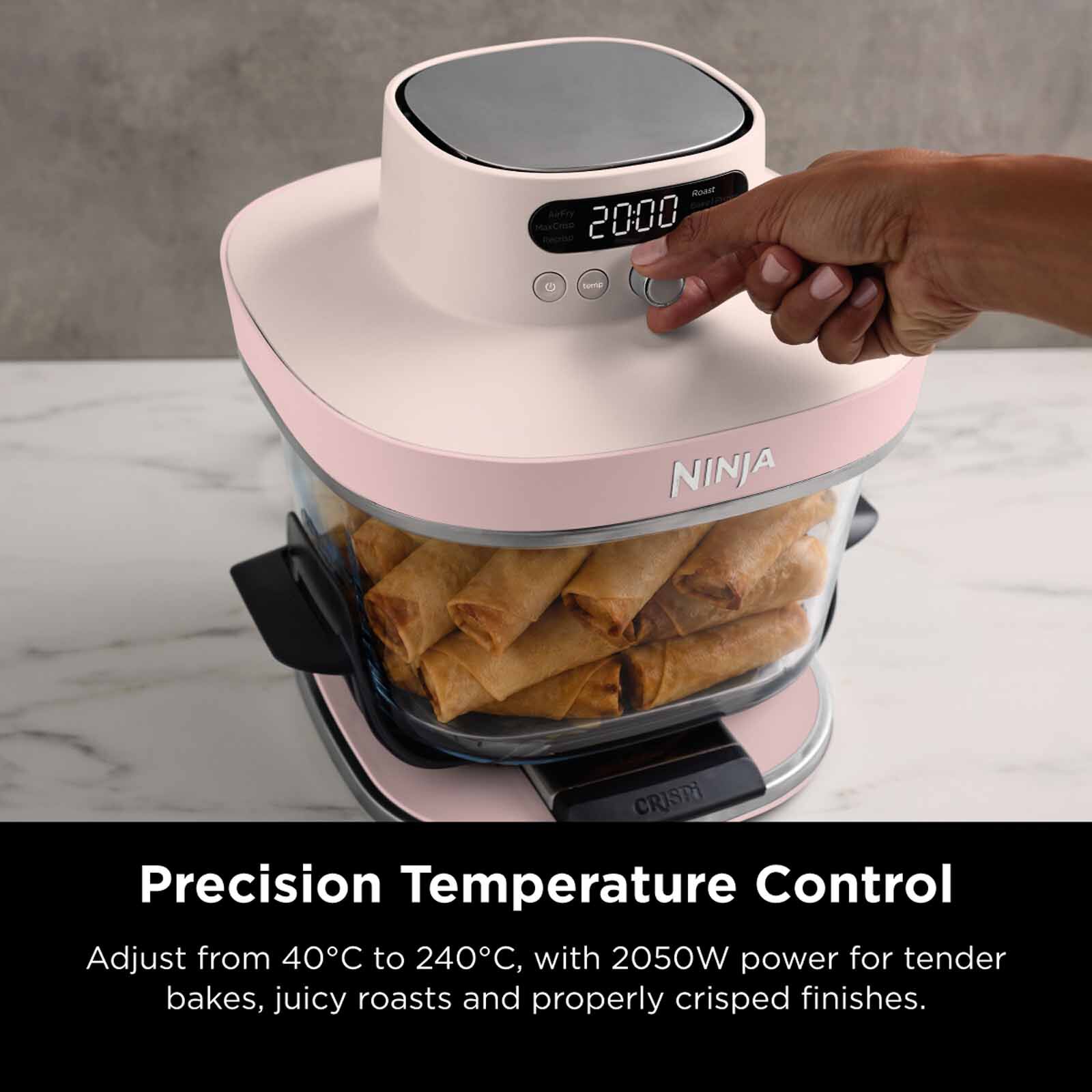 NINJA Crispi Pro Countertop Glass Air Fryer - Bone White AS101SMWH - Image 5