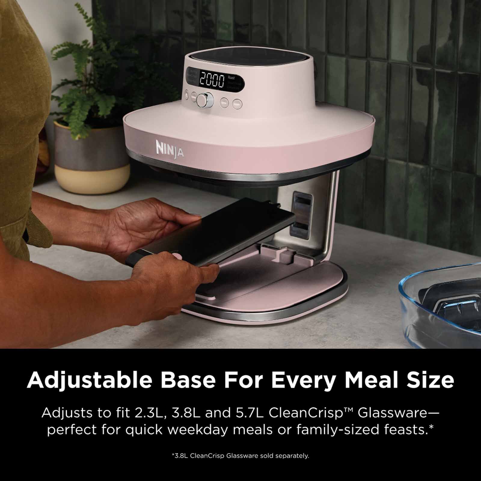 NINJA Crispi Pro Countertop Glass Air Fryer - Bone White AS101SMWH - Image 6