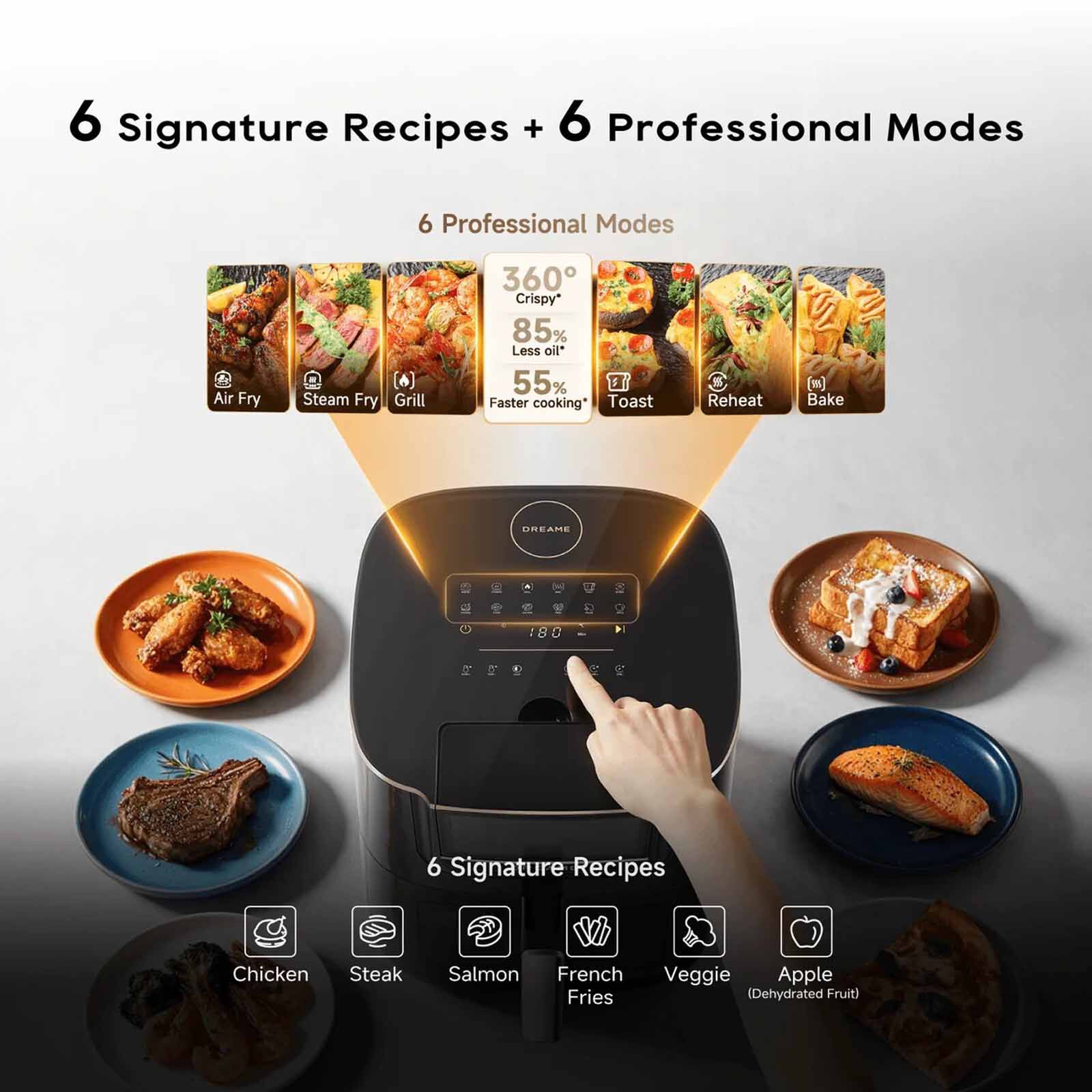 DREAME Af30 Air Fryer (7.0l) DM-AF30-BK - Image 3
