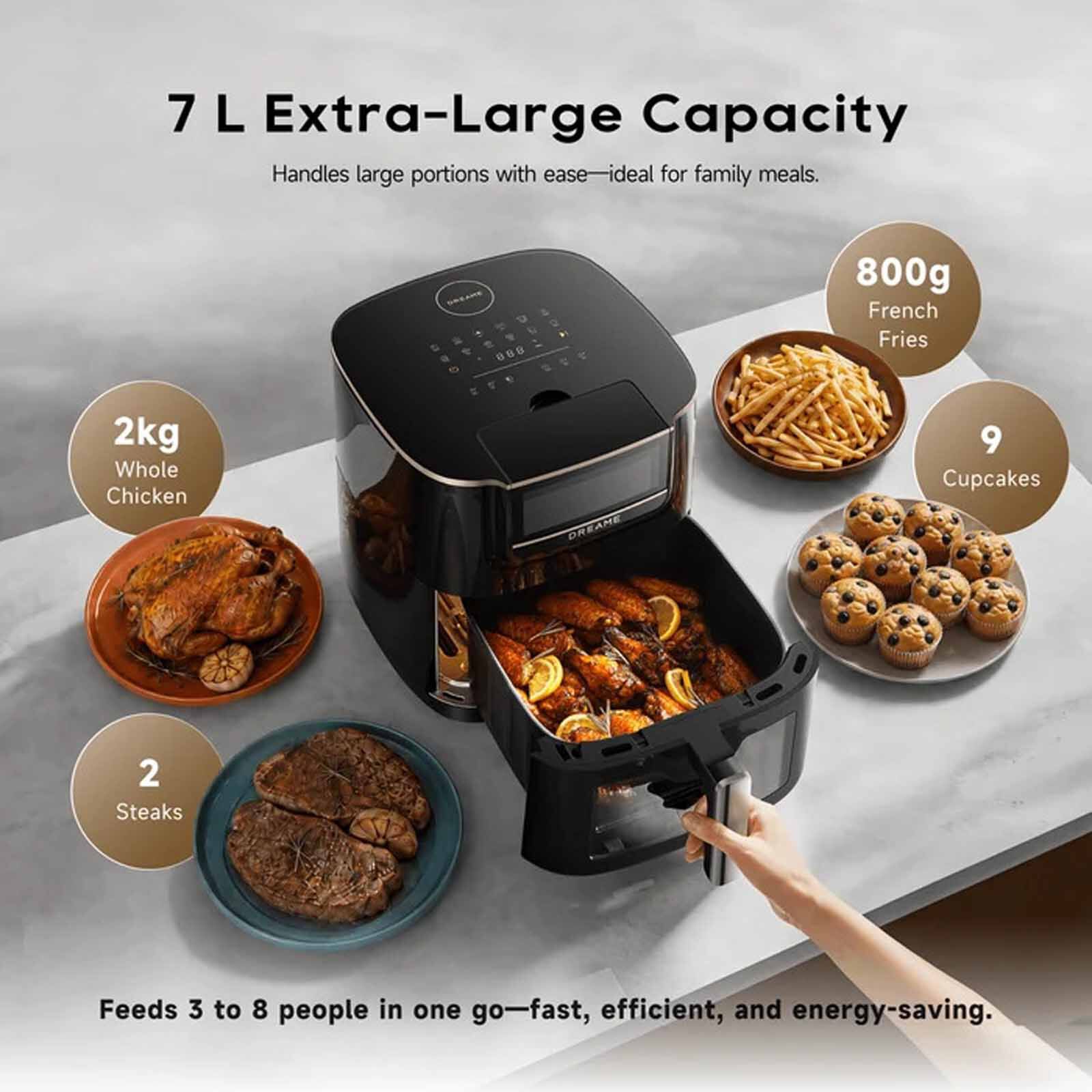DREAME Af30 Air Fryer (7.0l) DM-AF30-BK - Image 5