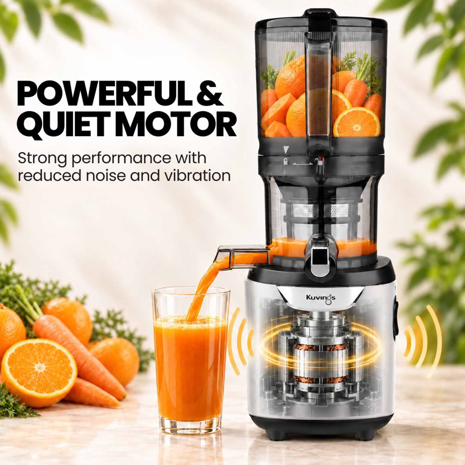KUVINGS Slow Juicer - Matt Navy Blue AUTO 7 - MATT NAVY BLUE - Image 2