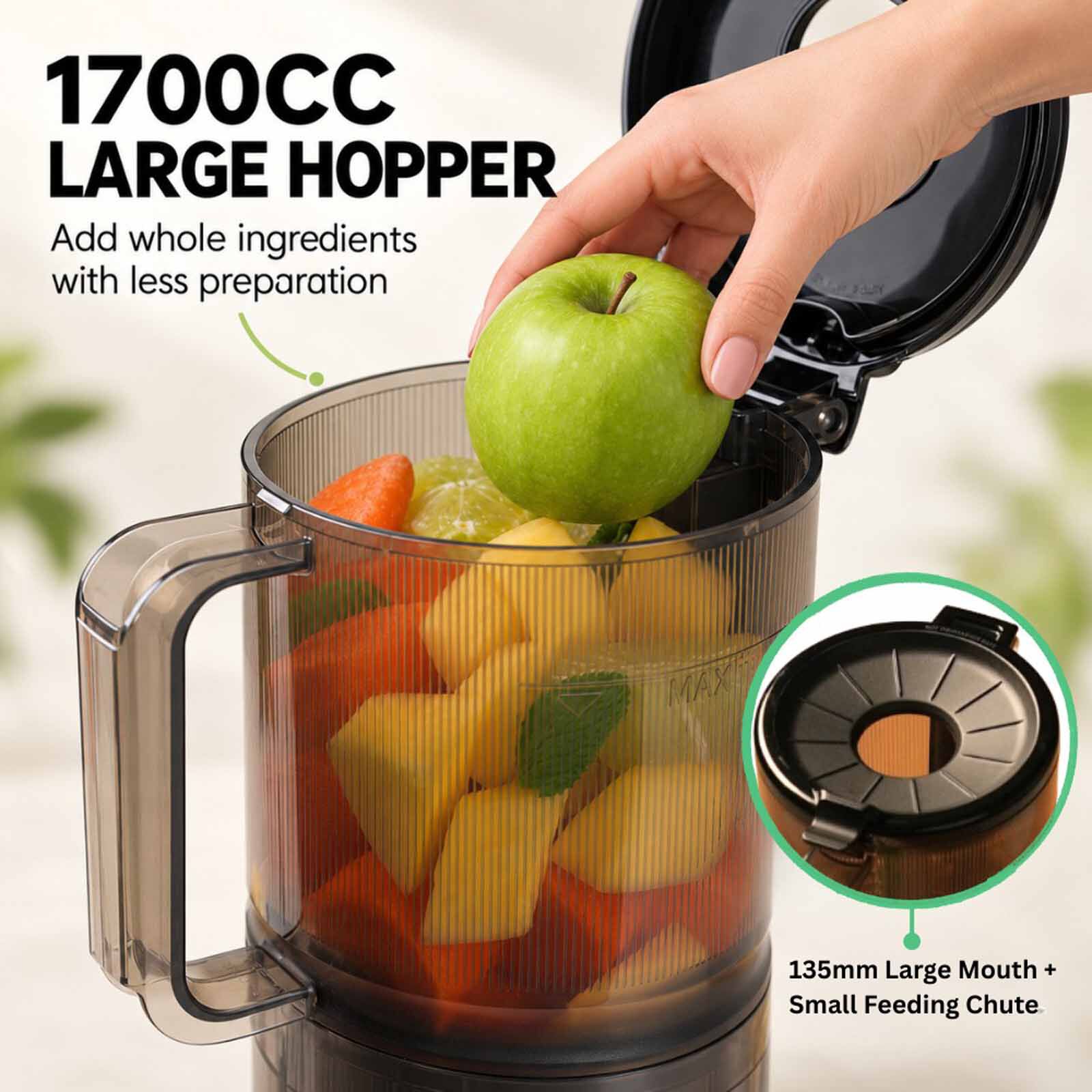 KUVINGS Slow Juicer - Matt Navy Blue AUTO 7 - MATT NAVY BLUE - Image 3