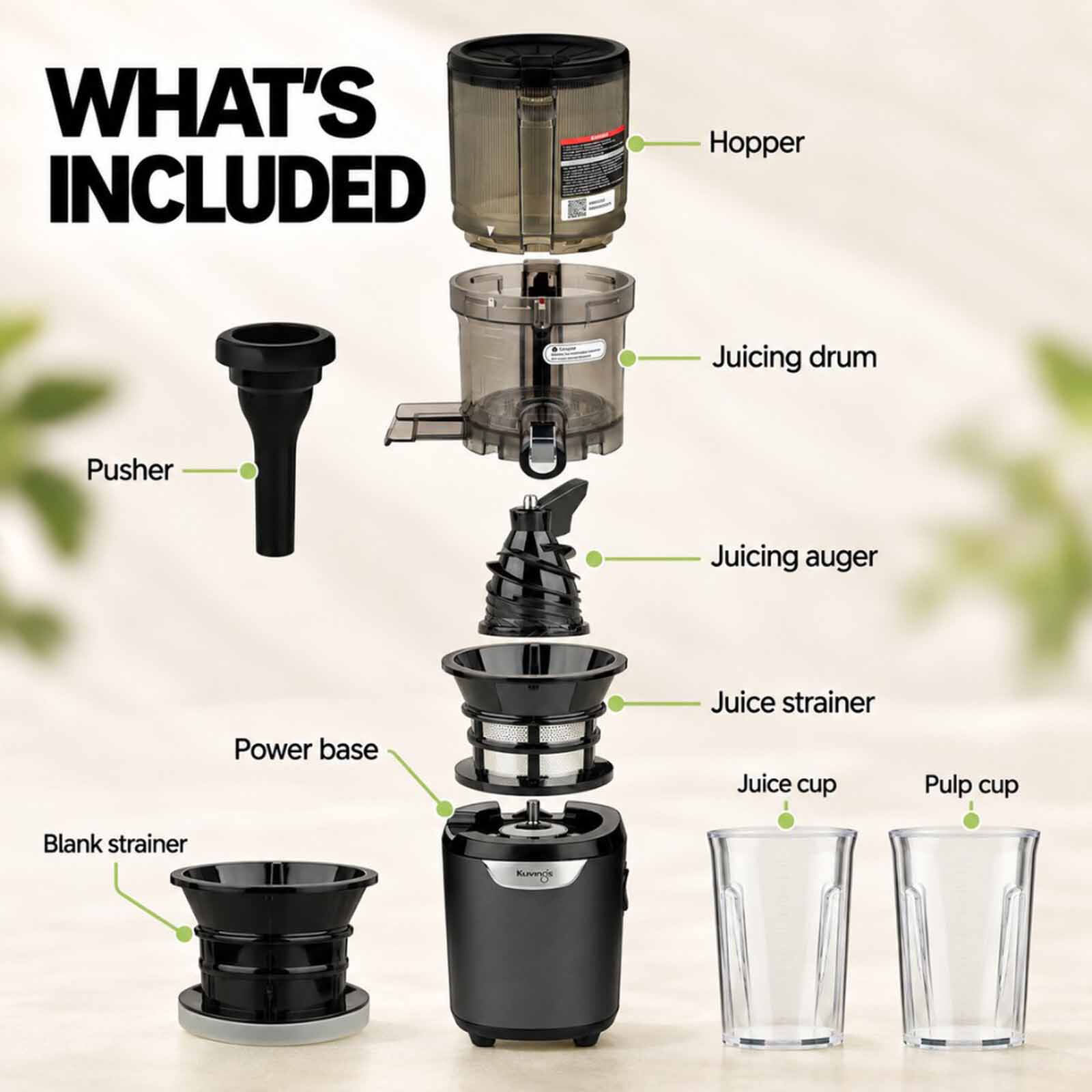 KUVINGS Slow Juicer - Matt Navy Blue AUTO 7 - MATT NAVY BLUE - Image 6